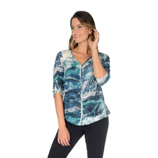 Bluse mit Gummizug, V-Ausschnitt Karin Glasmacher